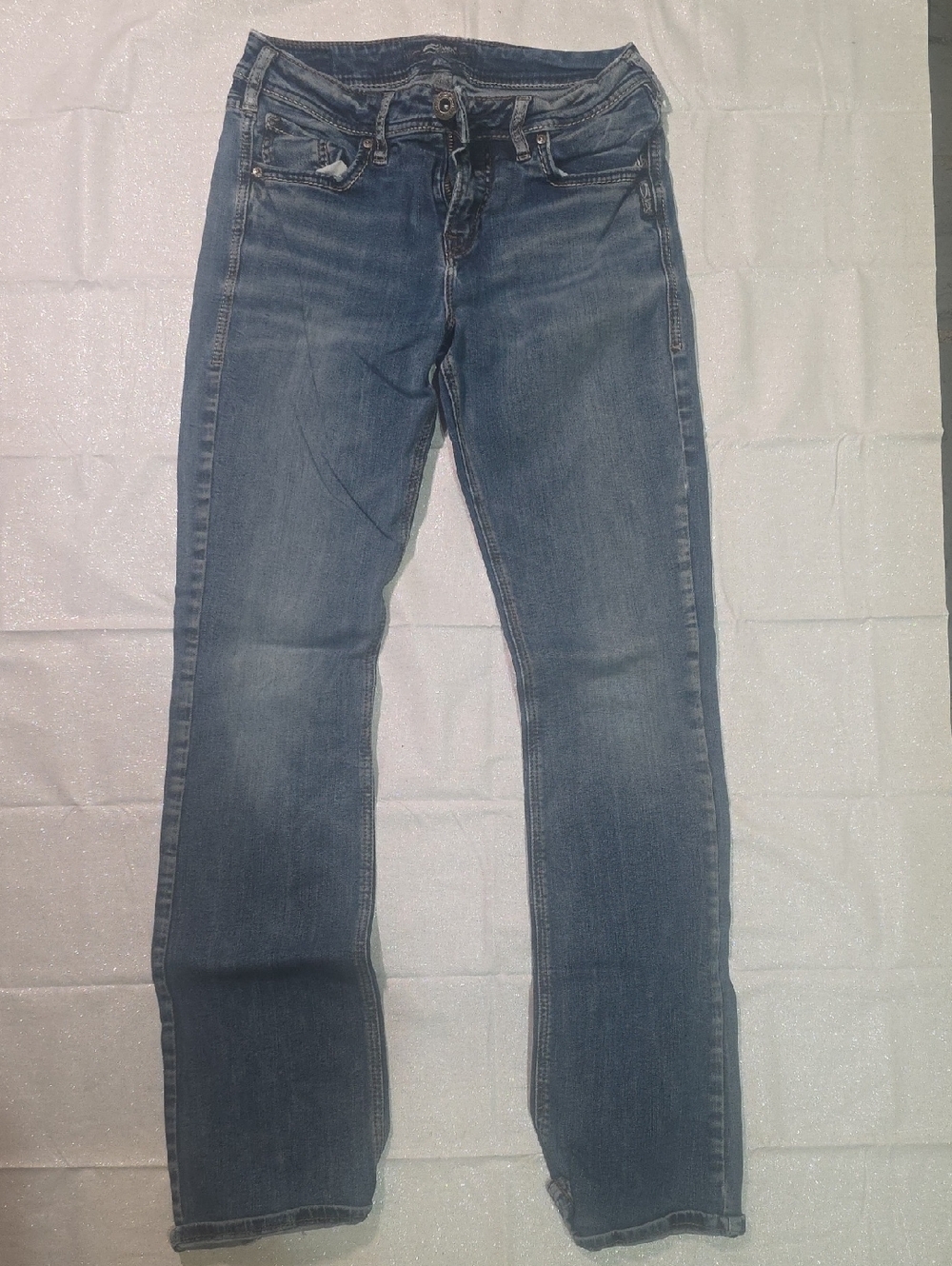 Silver Jeans Women's Straight Leg Medium Blue Denim